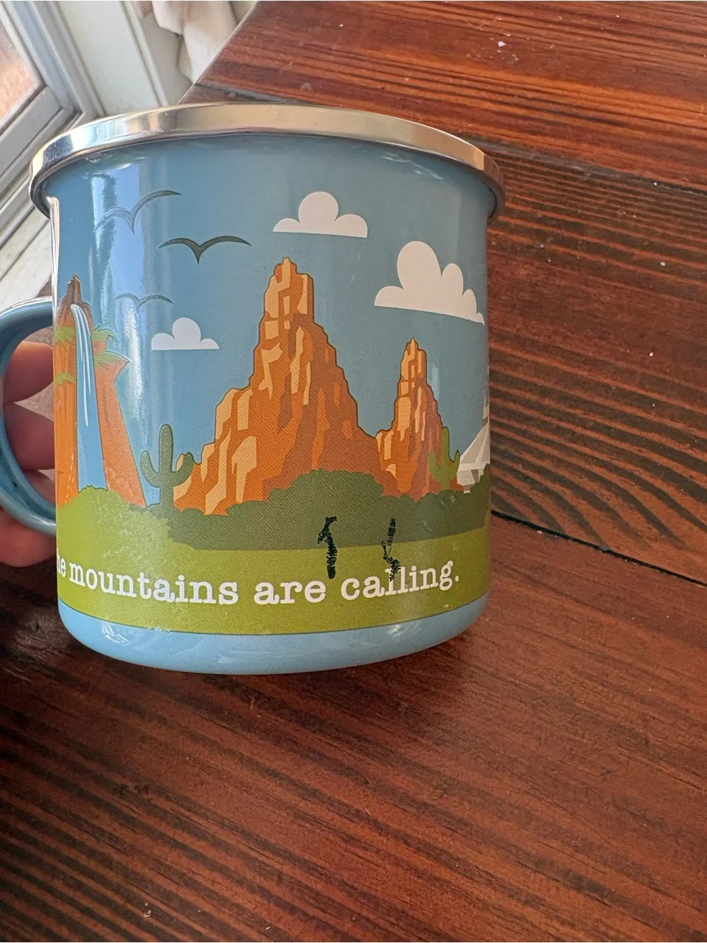 Disney Walt Disney World Blue Mountain Enamel Camping Mug
